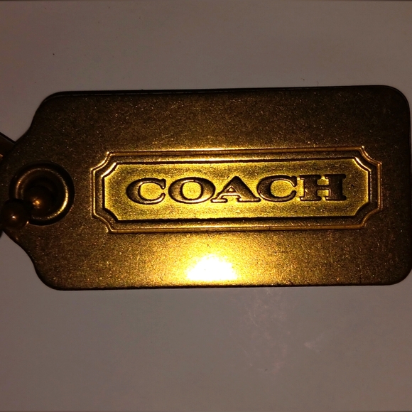 Coach Metallic Gold Bag Tag - Picture 1 of 4